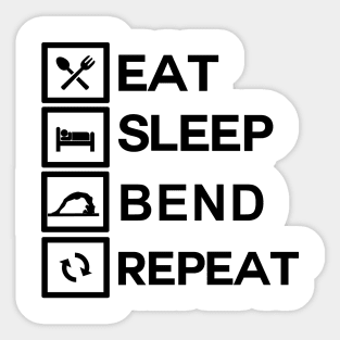 Contortionist Shirt Eat Sleep Bend Repeat Exercise Training Sticker